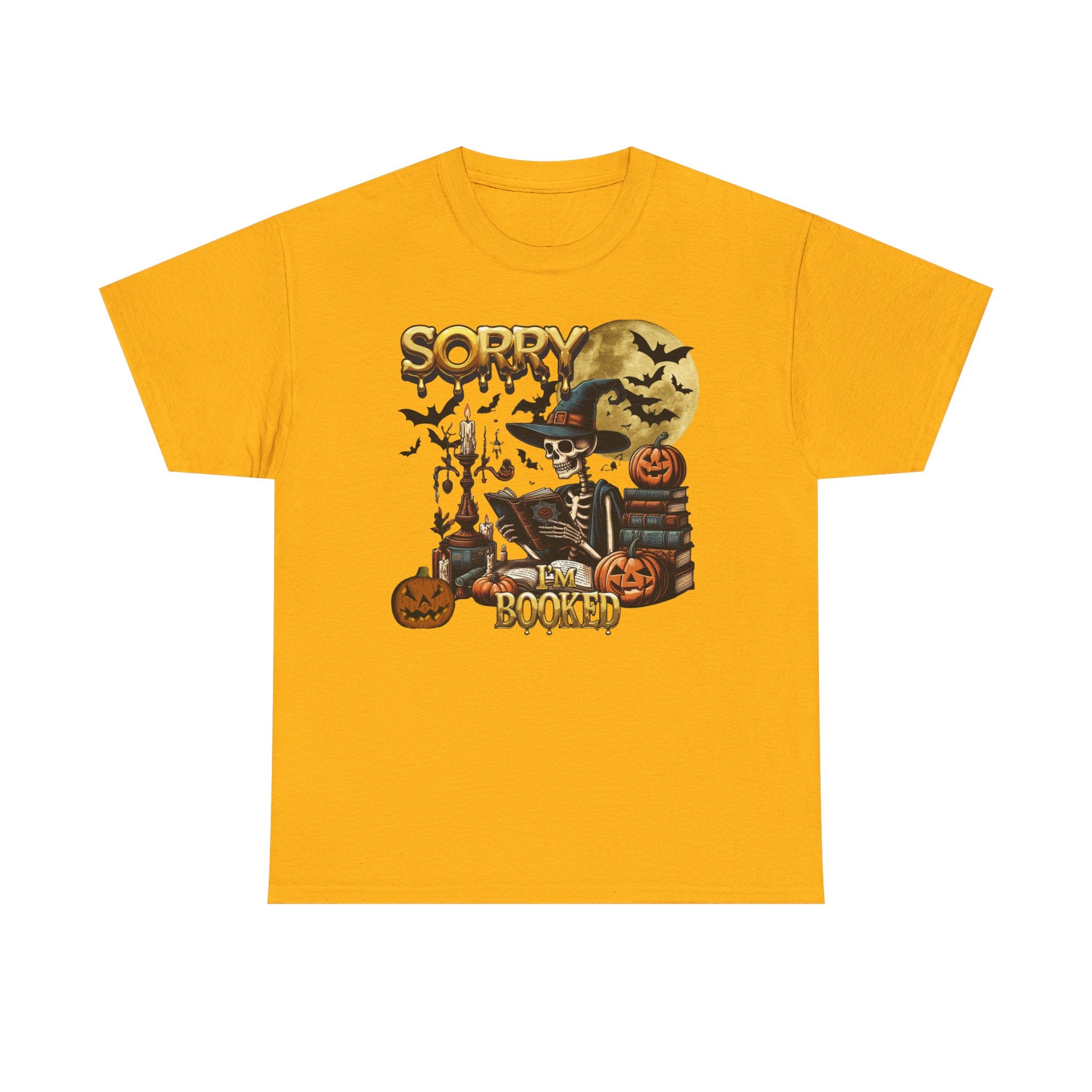 Sorry I’m Booked Halloween Themed Tee Shirt - Unisex Cotton T-Shirt