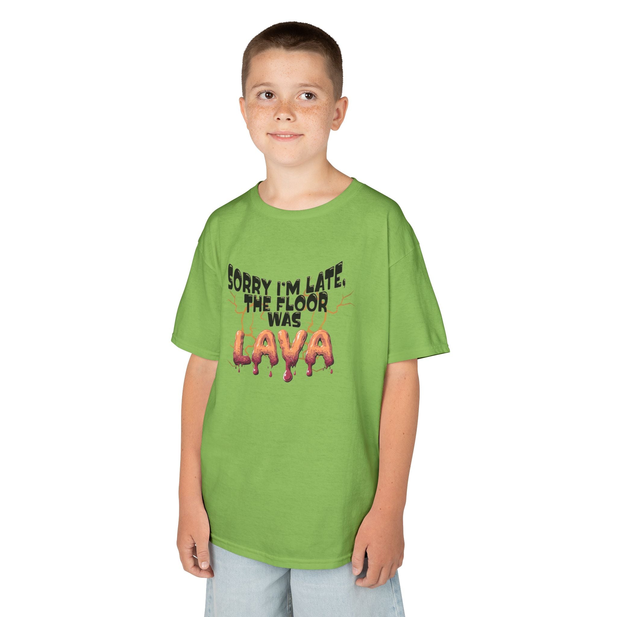 Funny Kids Tee - Sorry I'm Late The Floor Is Lava