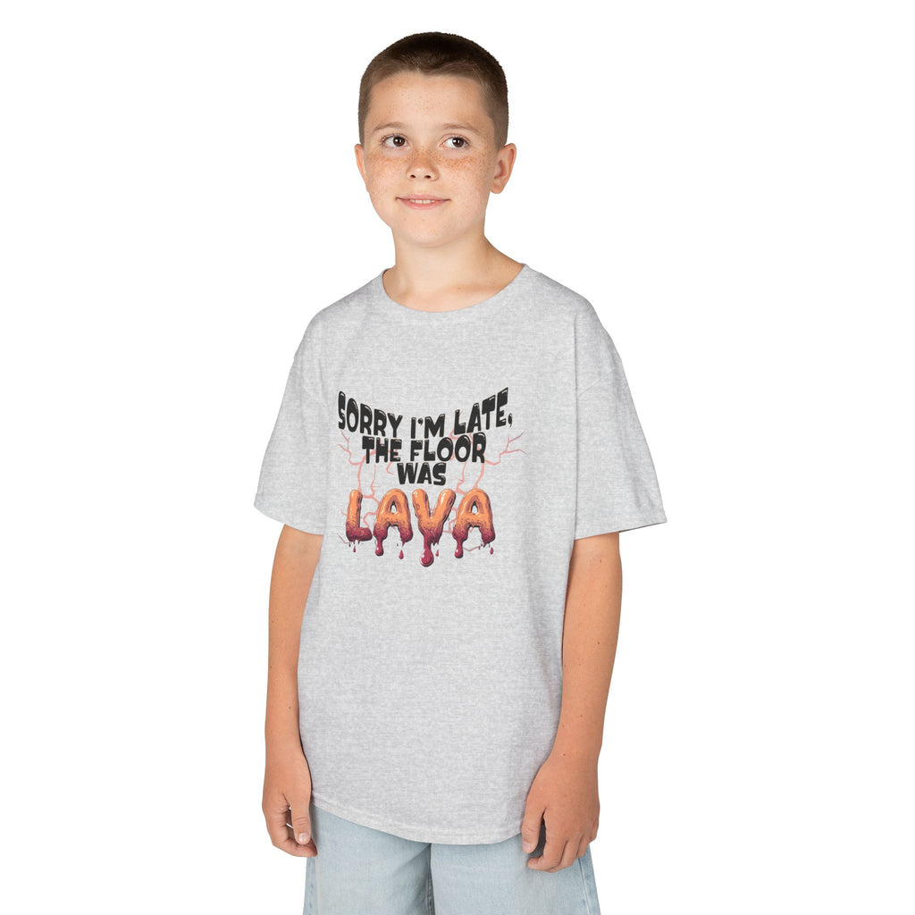 Funny Kids Tee - Sorry I'm Late The Floor Is Lava
