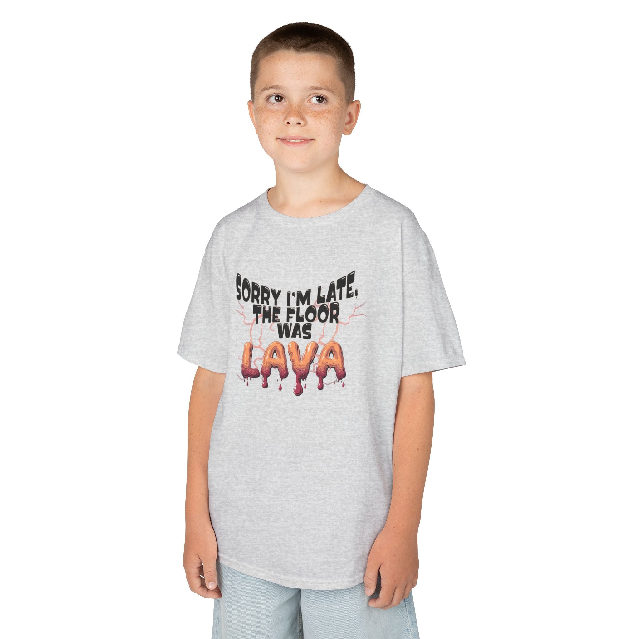 Funny Kids Tee - Sorry I'm Late The Floor Is Lava