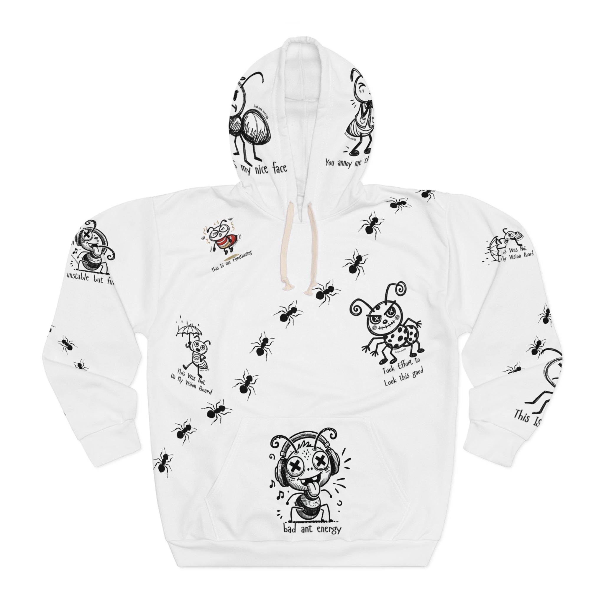 Bad Ant Energy Hoodie, Funny Bug Hoodie, Chaotic Humor Sweatshirt, Weird Aesthetic Hoodie, Introvert Meme Hoodie, Cottagecore Goth Streetwear, Cute Creepy Hoodie