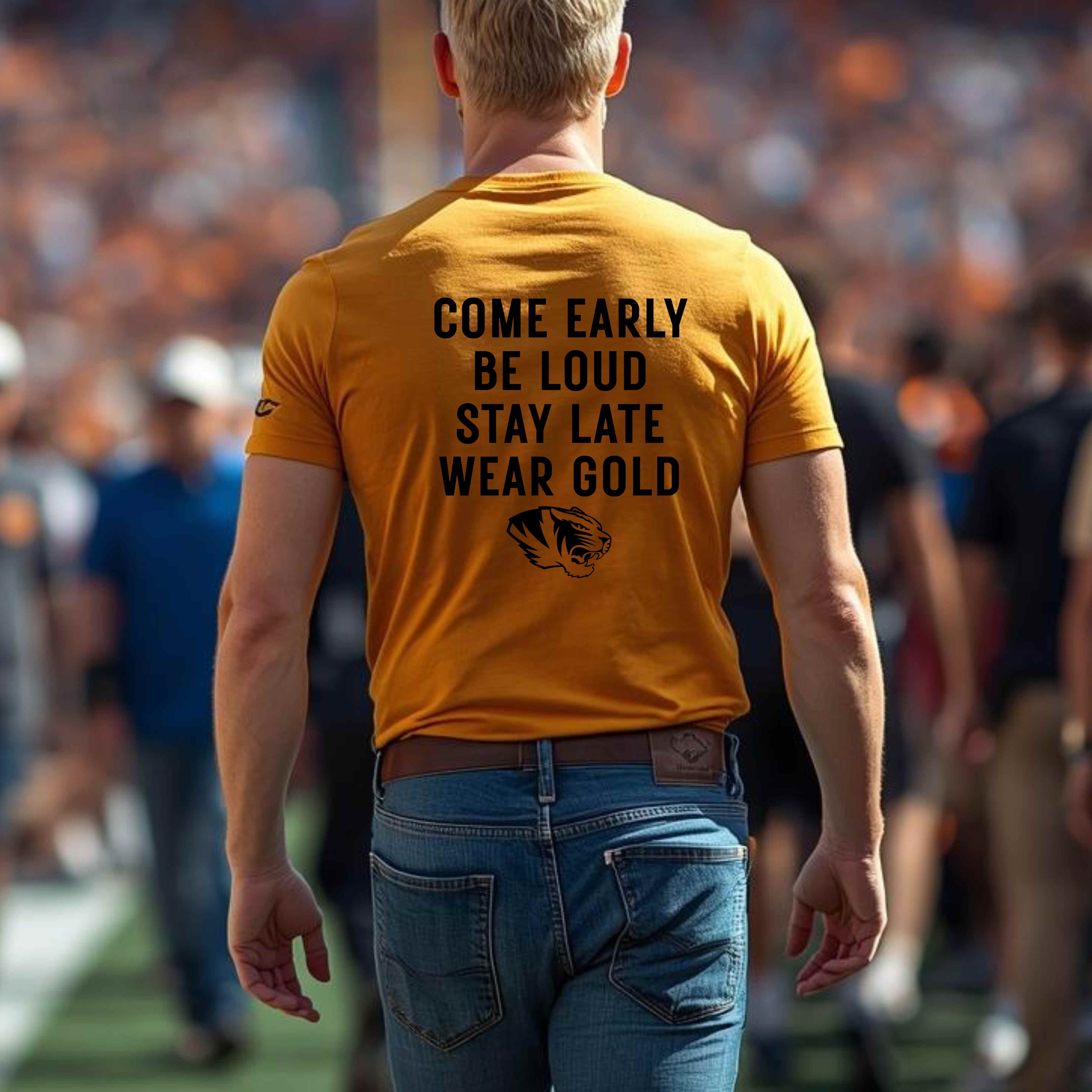 Mizzou Tradition Tee — 'Come Early Be Loud Stay Late Wear Gold' Missouri Tigers Shirt