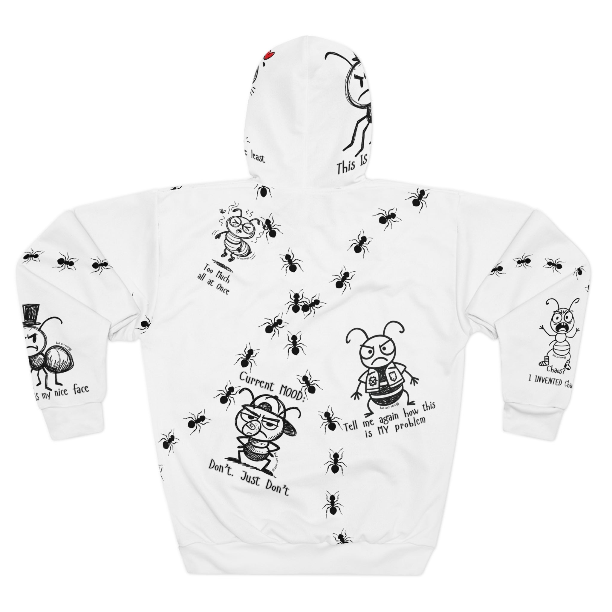 Bad Ant Energy Hoodie, Funny Bug Hoodie, Chaotic Humor Sweatshirt, Weird Aesthetic Hoodie, Introvert Meme Hoodie, Cottagecore Goth Streetwear, Cute Creepy Hoodie