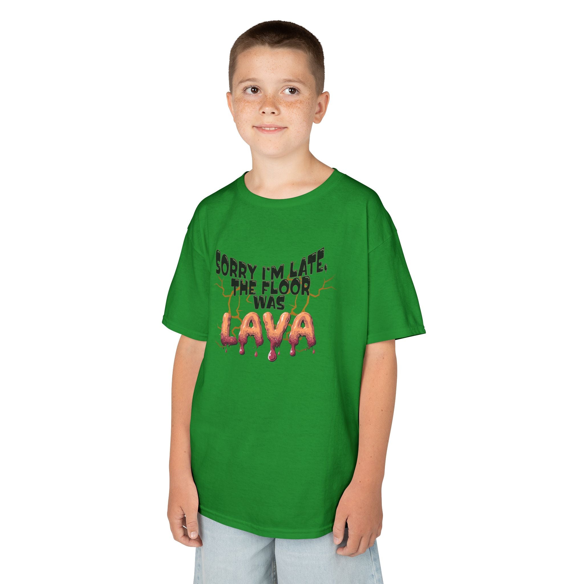 Funny Kids Tee - Sorry I'm Late The Floor Is Lava