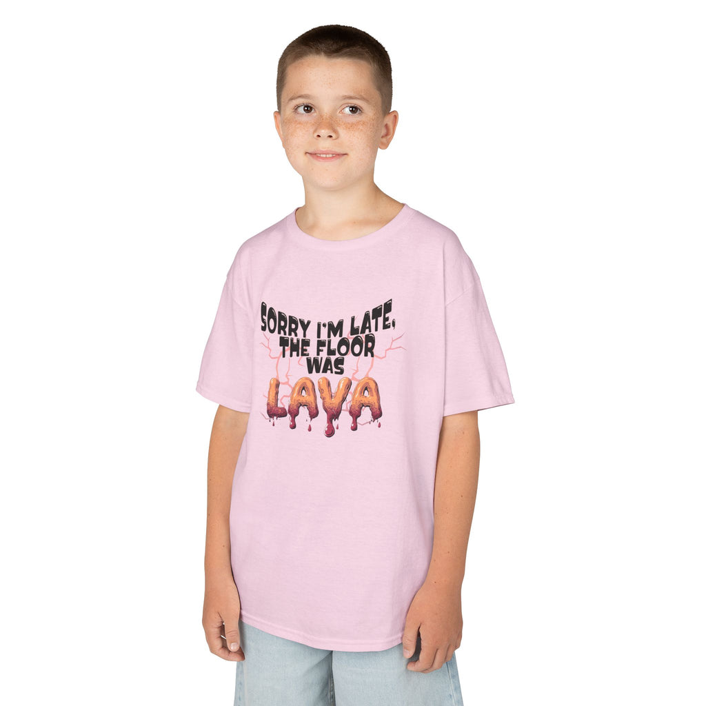Funny Kids Tee - Sorry I'm Late The Floor Is Lava