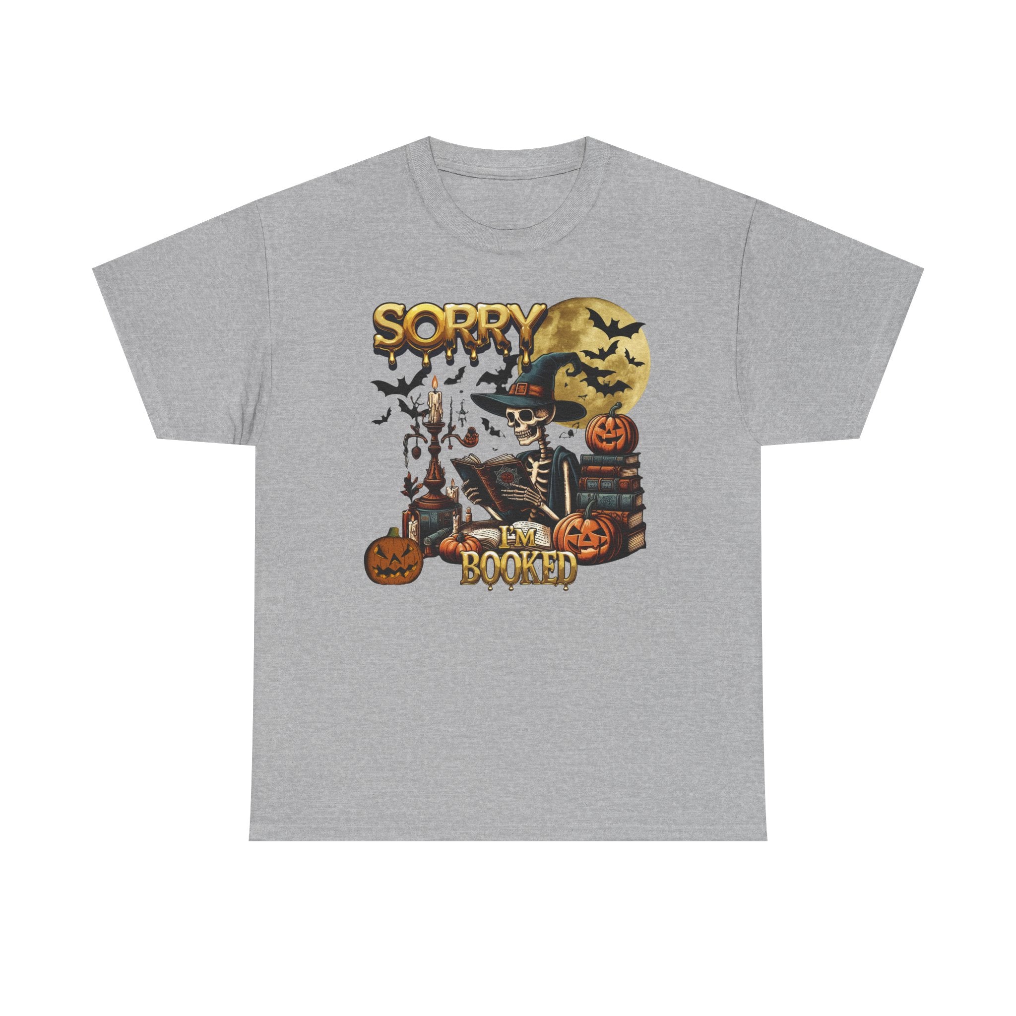 Sorry I’m Booked Halloween Themed Tee Shirt - Unisex Cotton T-Shirt