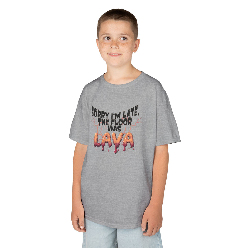 Funny Kids Tee - Sorry I'm Late The Floor Is Lava