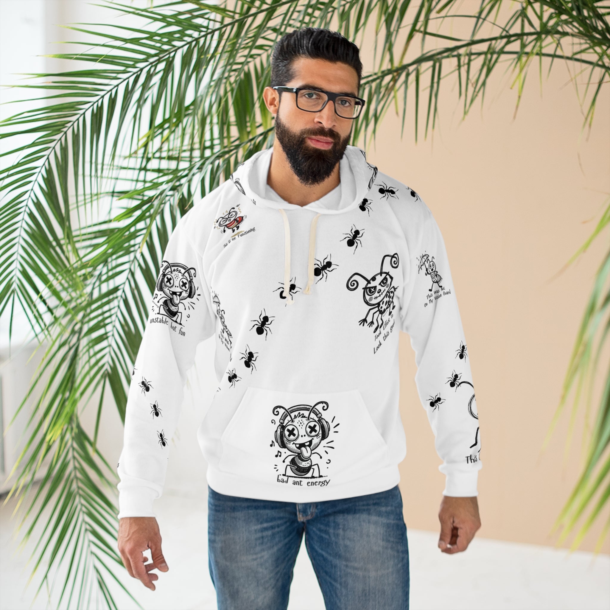 Bad Ant Energy Hoodie, Funny Bug Hoodie, Chaotic Humor Sweatshirt, Weird Aesthetic Hoodie, Introvert Meme Hoodie, Cottagecore Goth Streetwear, Cute Creepy Hoodie