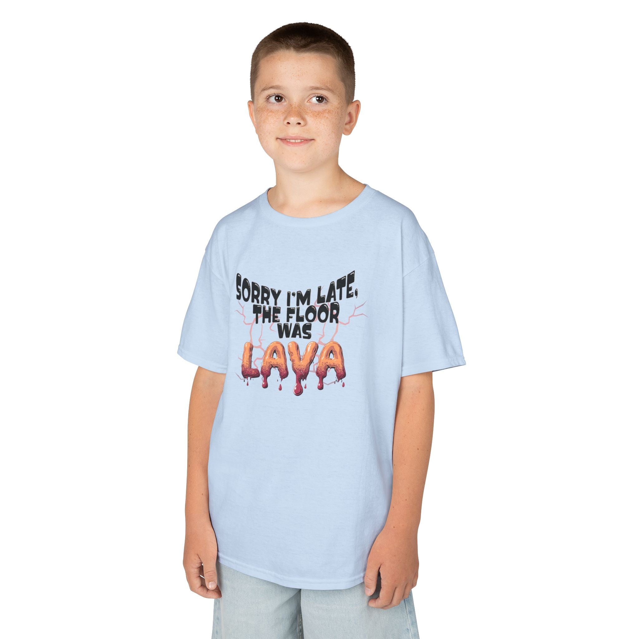 Funny Kids Tee - Sorry I'm Late The Floor Is Lava