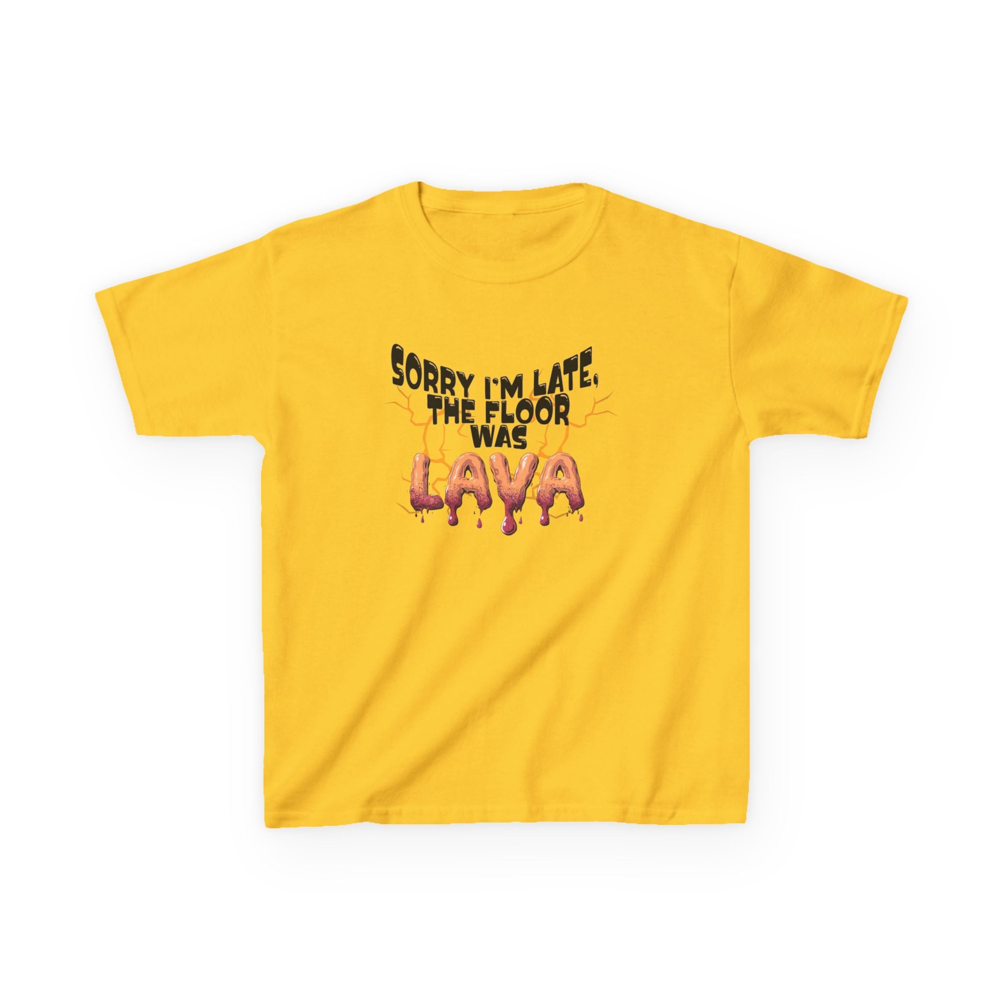 Funny Kids Tee - Sorry I'm Late The Floor Is Lava