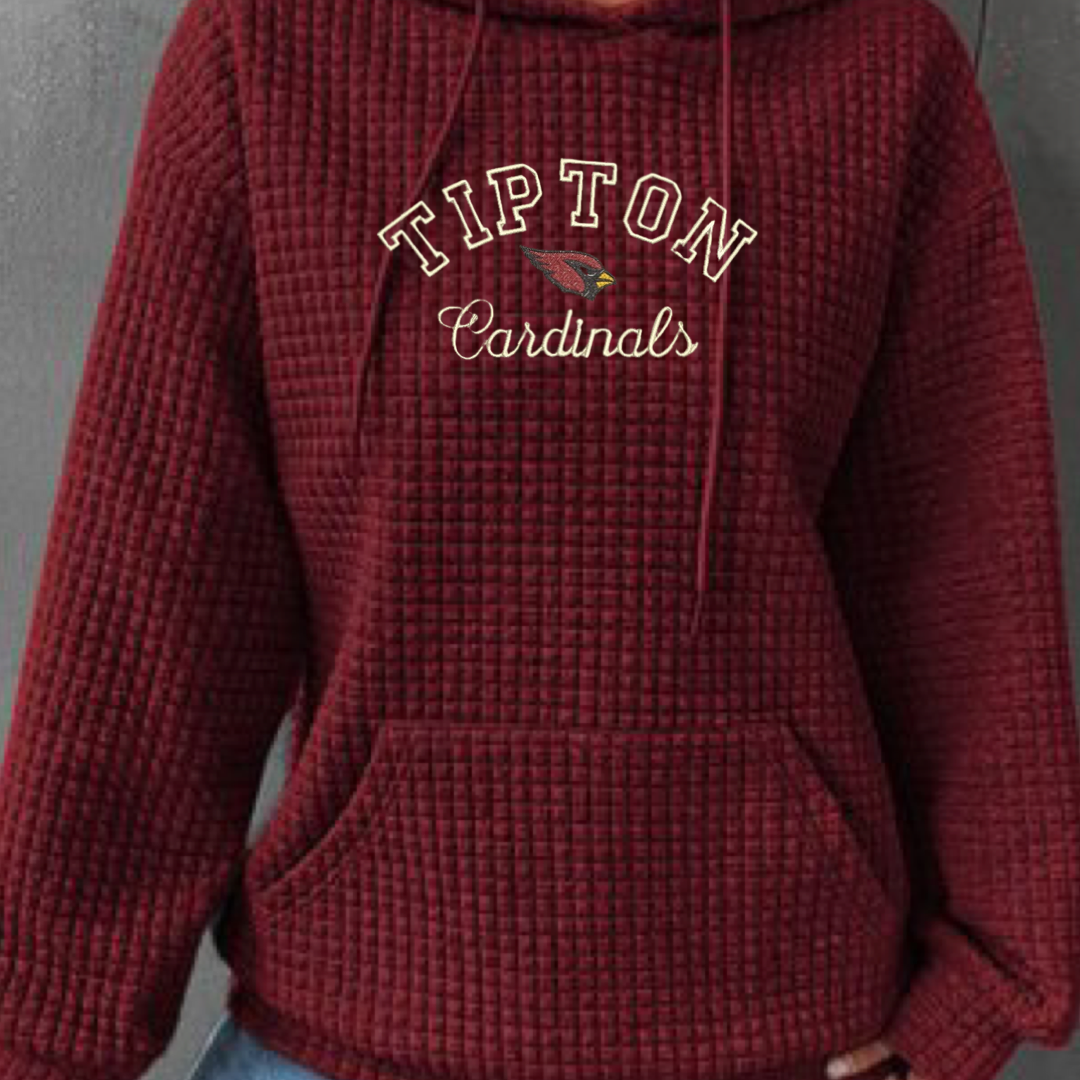 Sweatshirt - Tipton Cardinals Waffle Weave (No Hood)