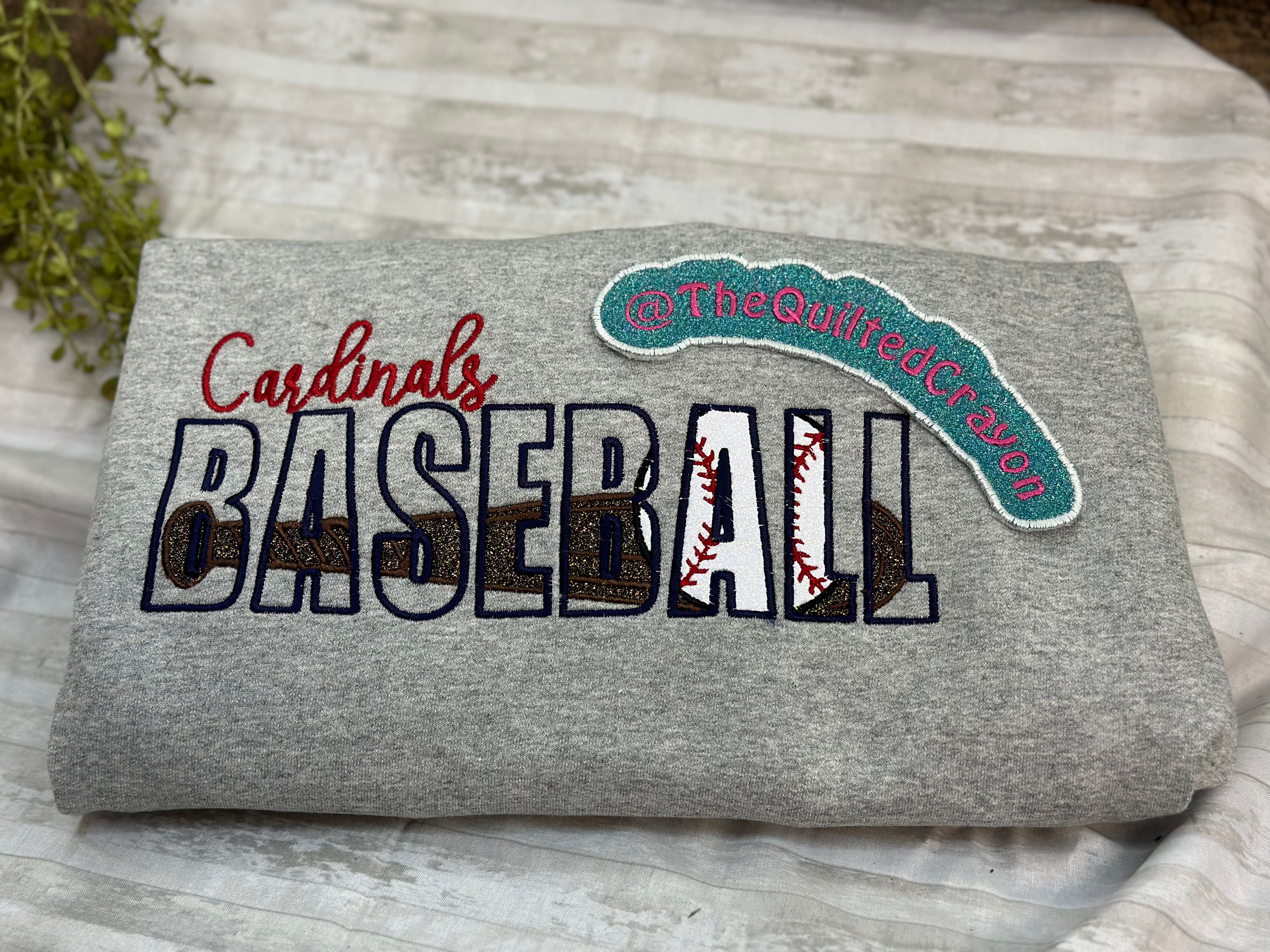 Baseball Bat Applique Sweatshirt