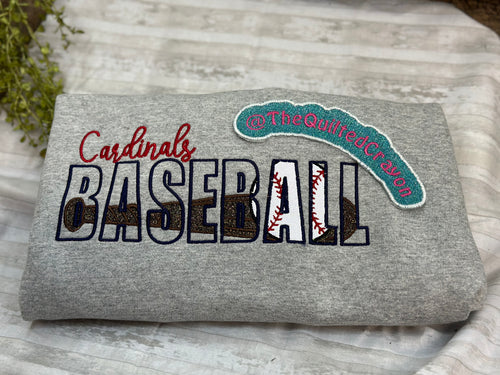 Baseball Bat Applique Sweatshirt