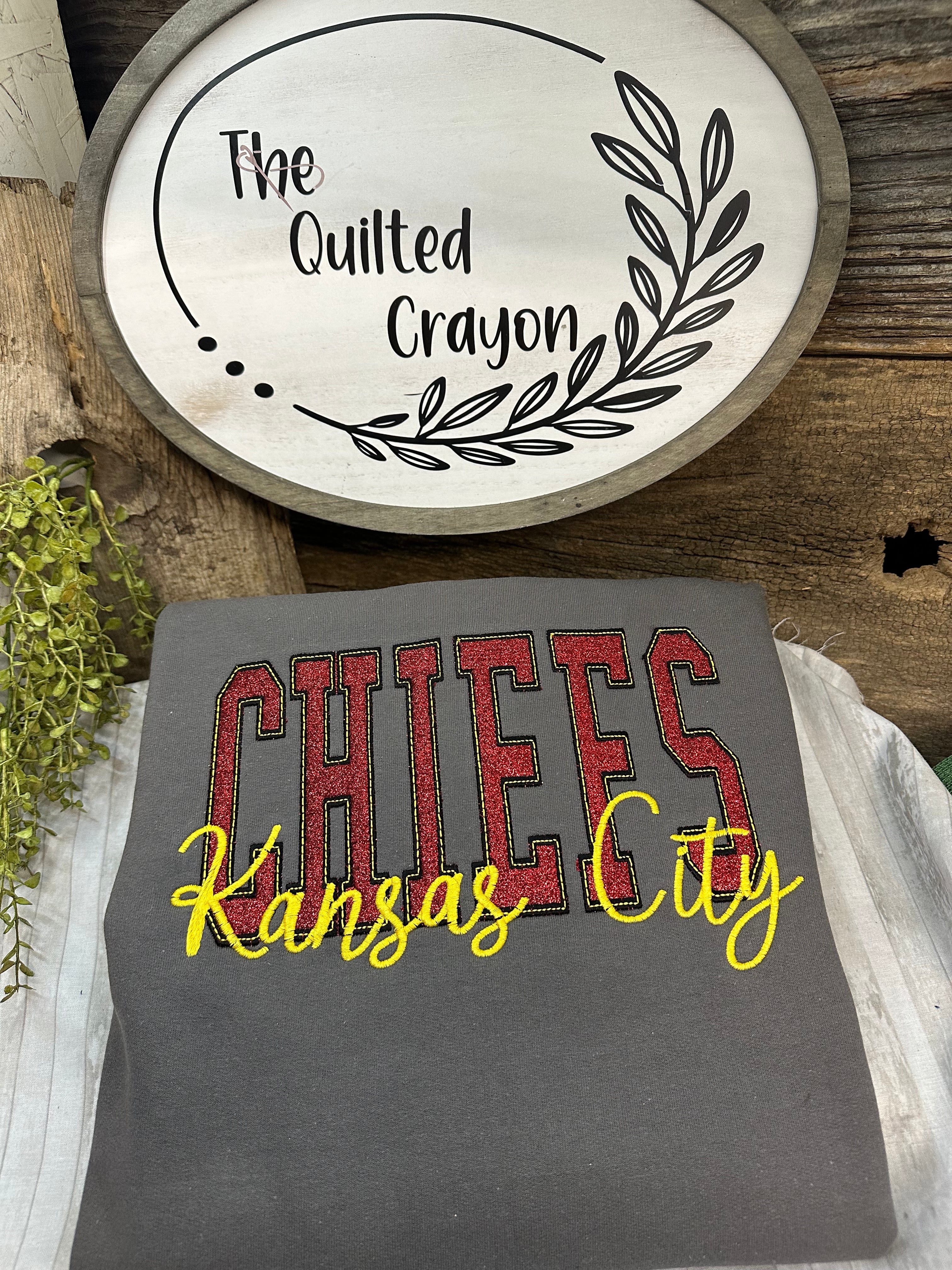 Chiefs Glitter Applique Crewneck