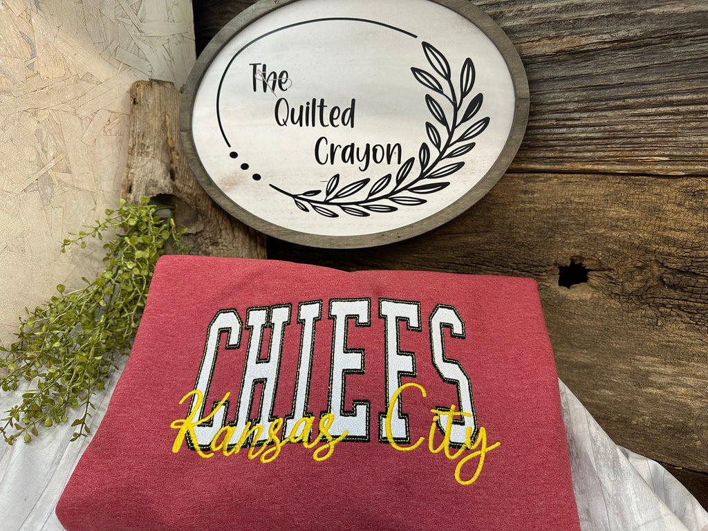 Chiefs Glitter Applique Crewneck