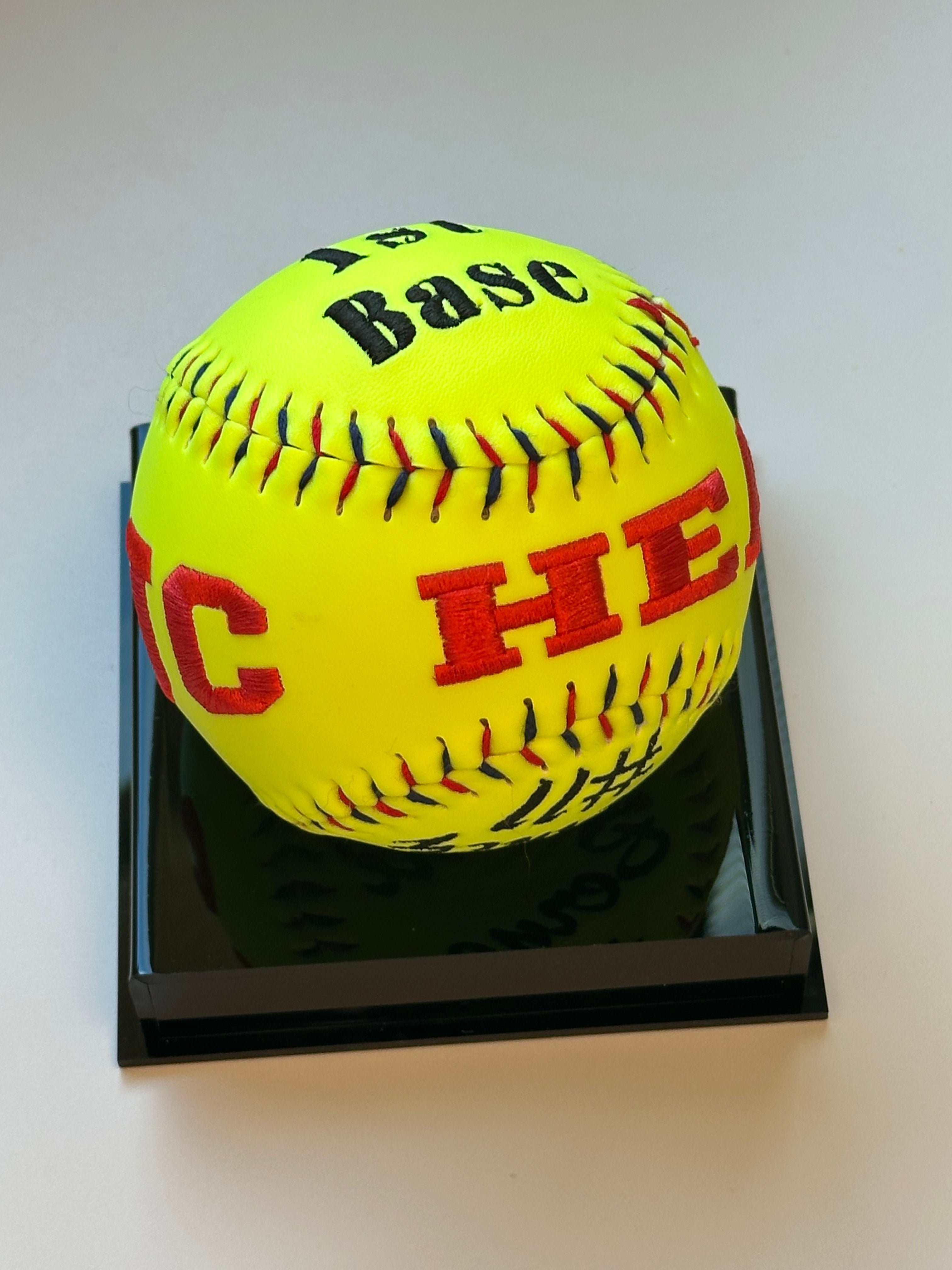 🥎 Custom Personalized Softball Gift – Handmade Keepsake for Players & Coaches