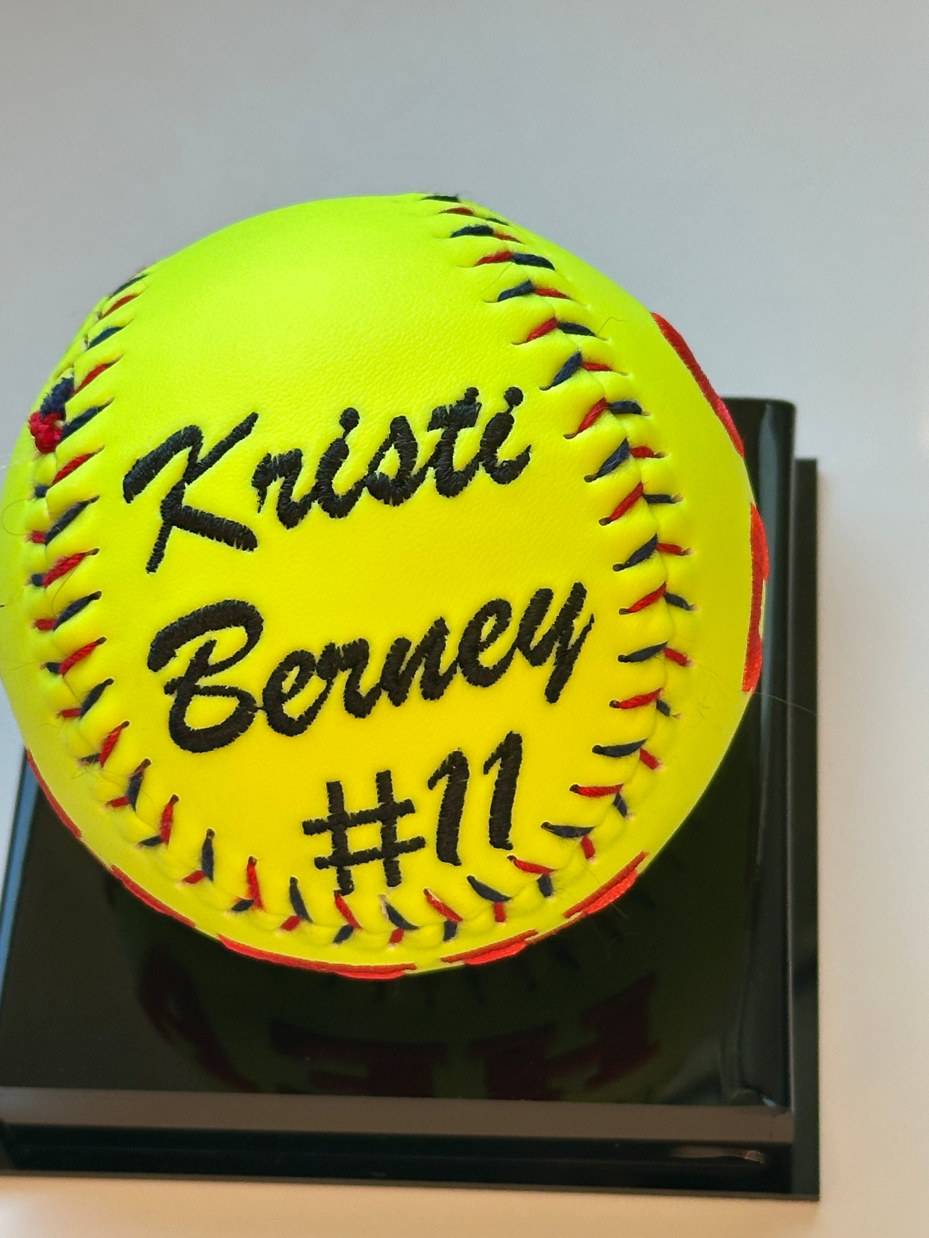 🥎 Custom Personalized Softball Gift – Handmade Keepsake for Players & Coaches